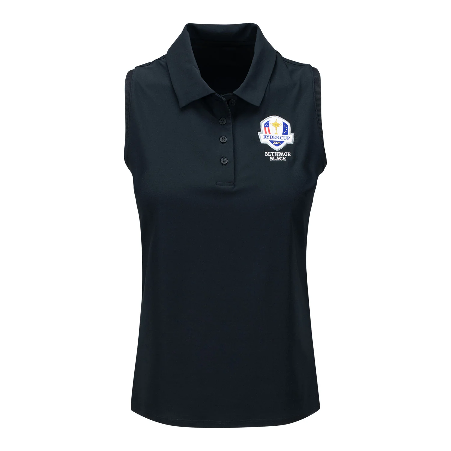 Nike 2025 Ryder Cup Women's Victory Sleeveless Polo in Black
