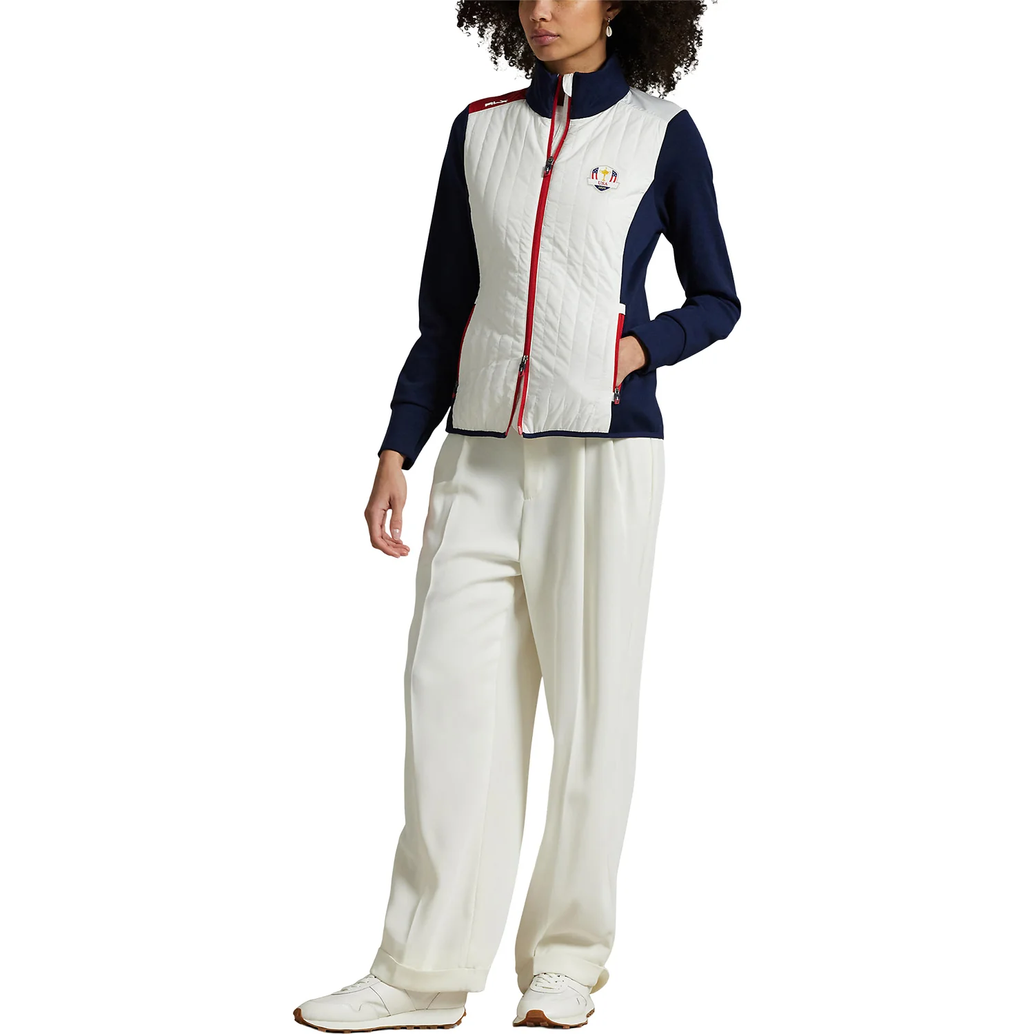 Ralph Lauren 2025 Ryder Cup Women's Hybrid Quilted Jacket in Refined Navy and Ceramic White - Image 4