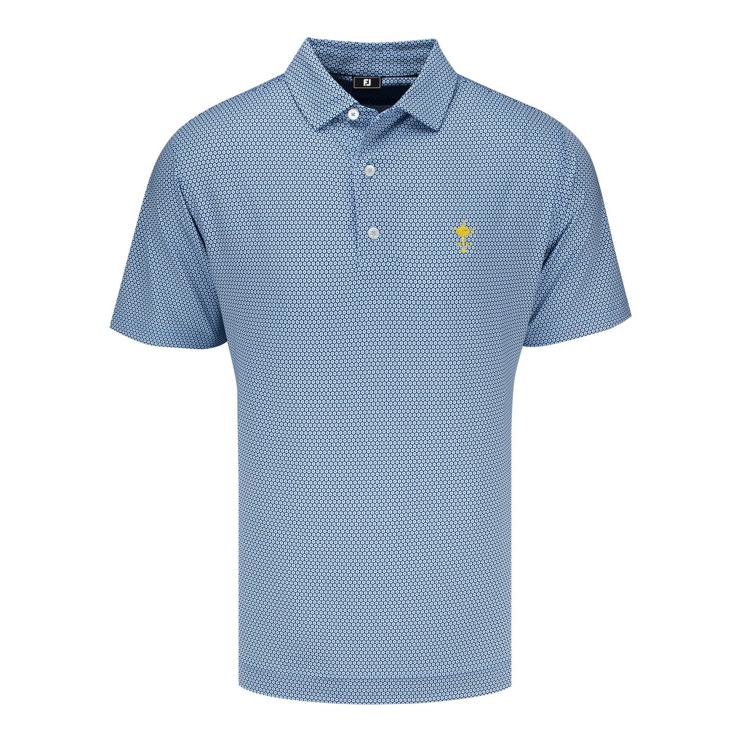 FootJoy 1927 Trophy Stellar Print Polo in Navy, White, and Blue